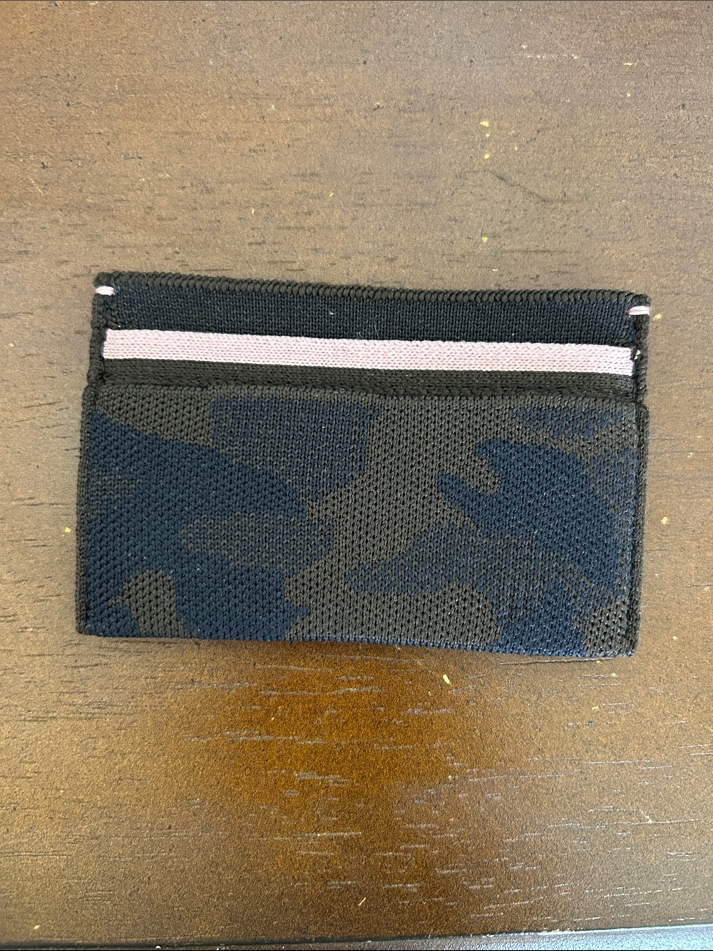 Rothy’s Black wCamo Card Sleeve with Pink Accent